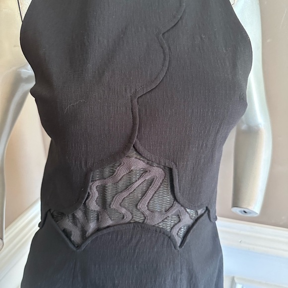 NWT Zac Zac Posen Embordered Scallion Insert Little Black Dress Sz 6 Sleeveless - Picture 5 of 6